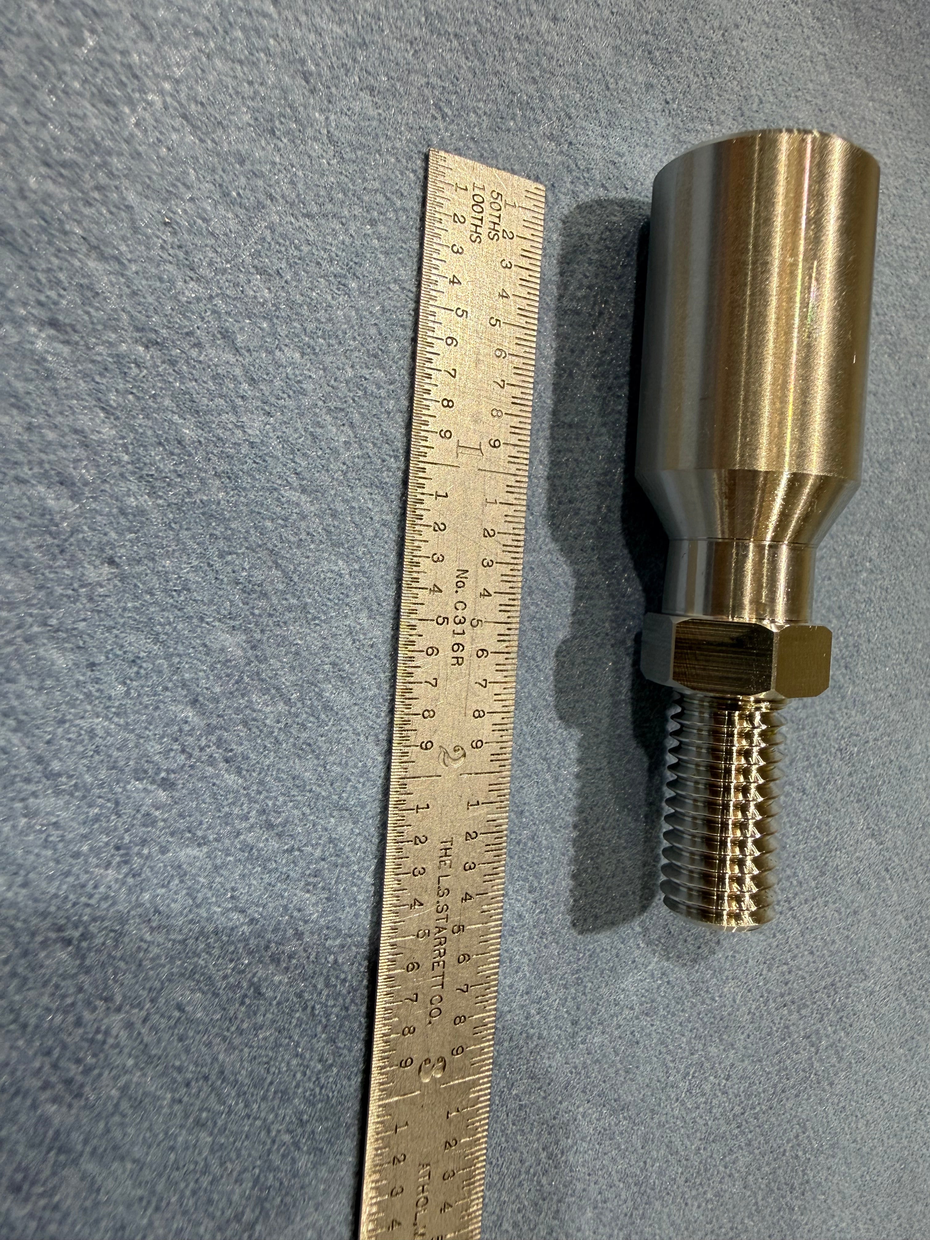 Sub-Spindle Ejector Pin - Thru-Coolant Design - ø3/4" body - M10 x 1.5 thread