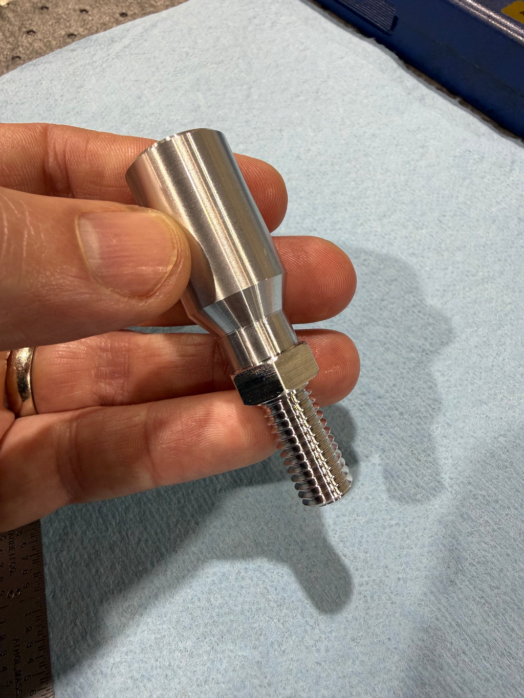 Sub-Spindle Ejector Pin – Solid Design - ø3/4" body - M10 x 1.5 thread