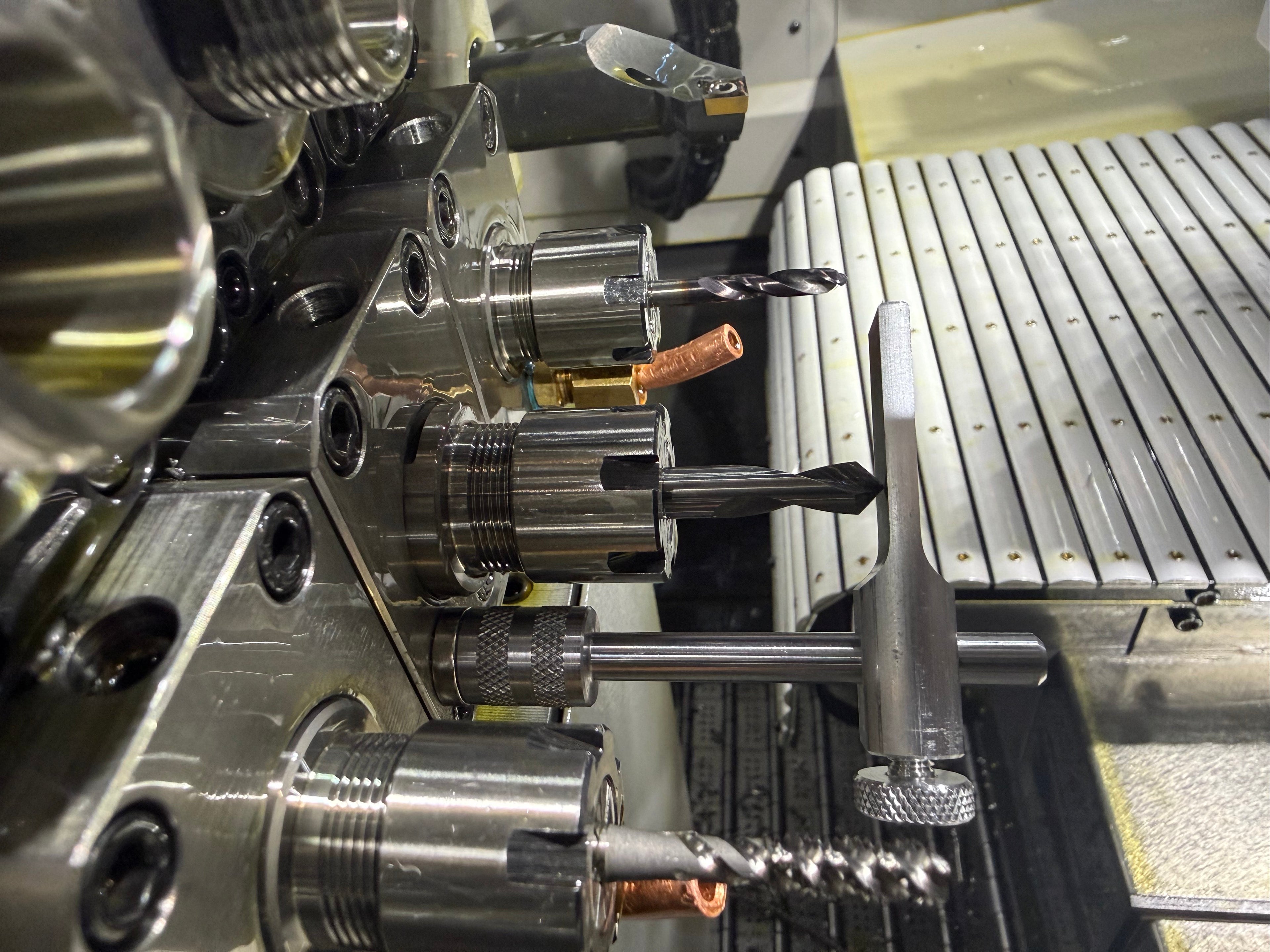 Short adjustable tool height setter - ø1/2" stem