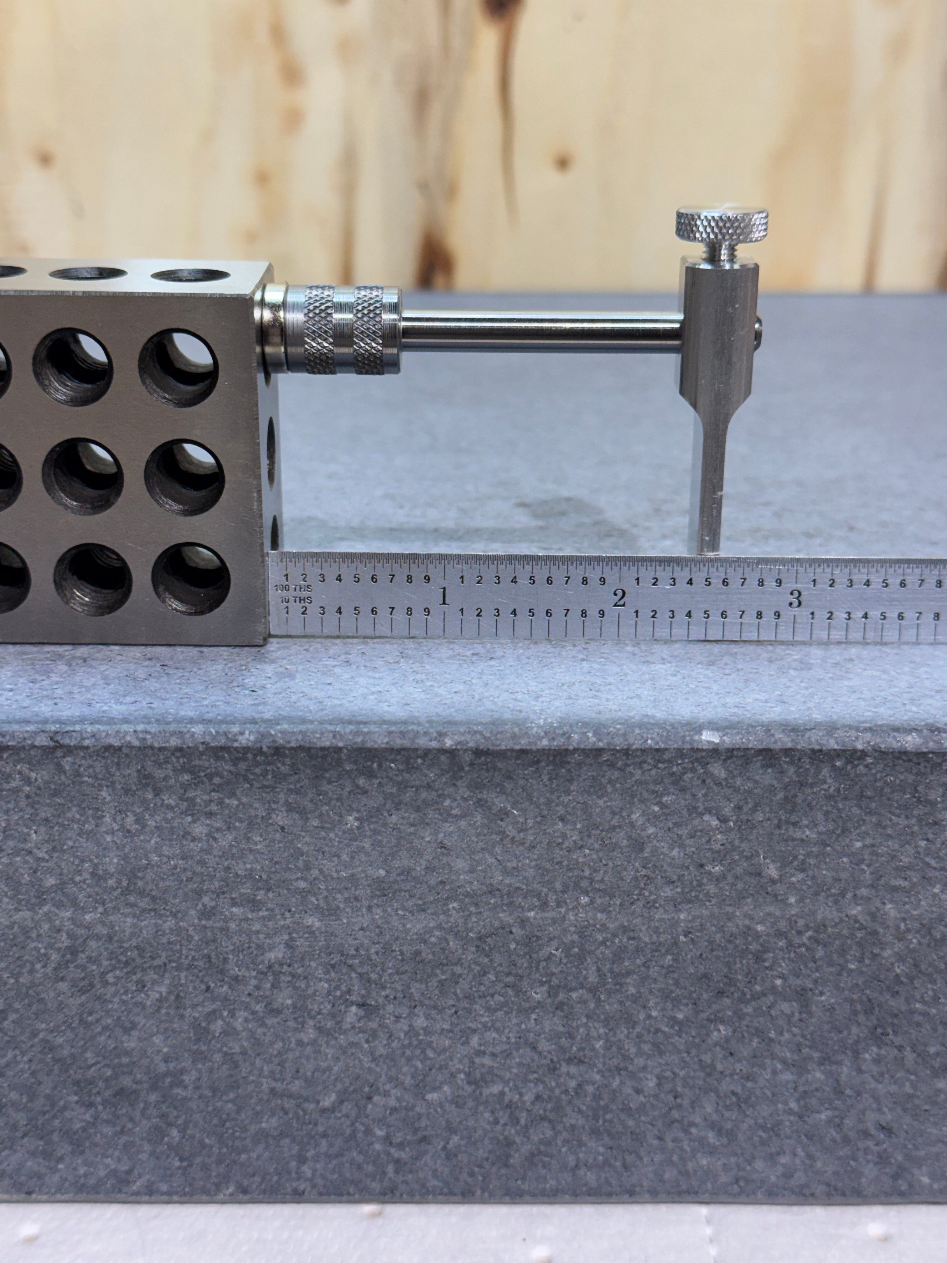 Short adjustable tool height setter - ø1/2" stem