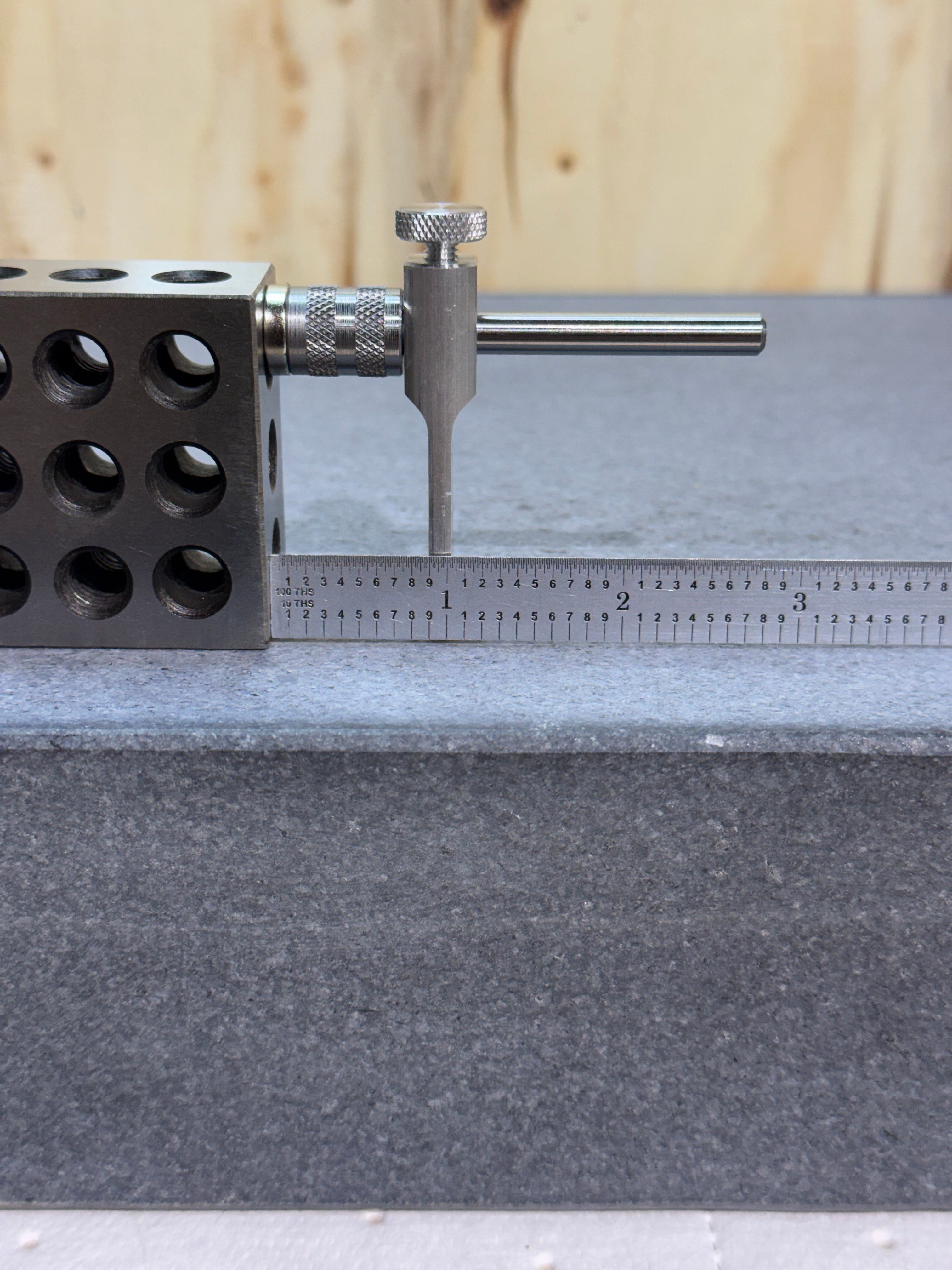 Short adjustable tool height setter - ø1/2" stem