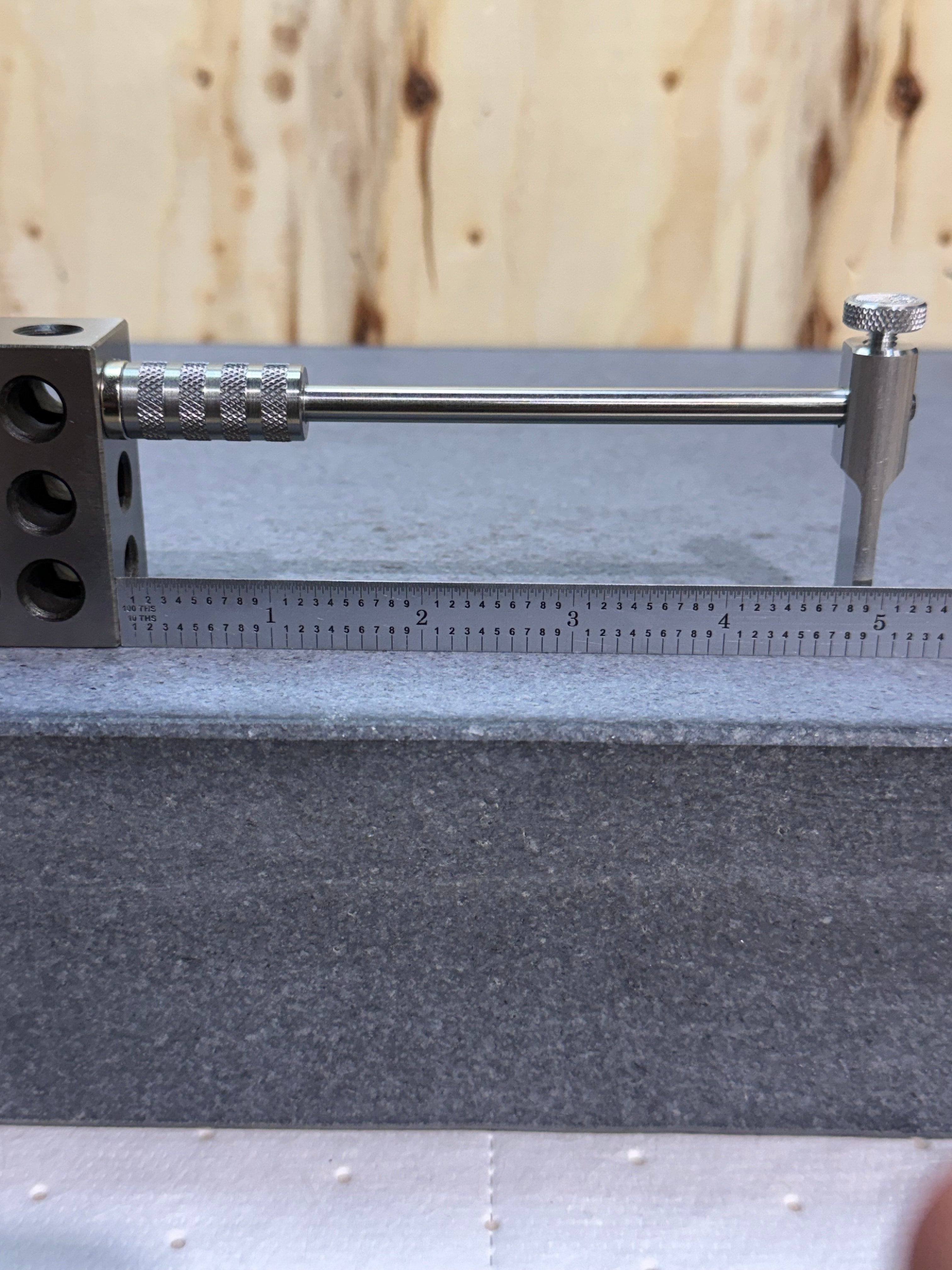 Long adjustable tool height setter - ø1/2" stem