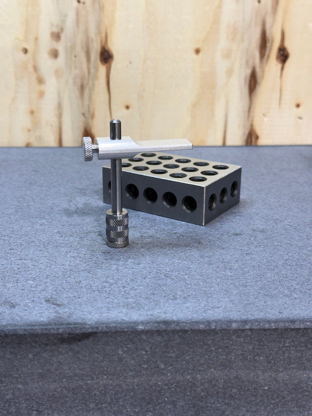 Short adjustable tool height setter - ø1/2" stem