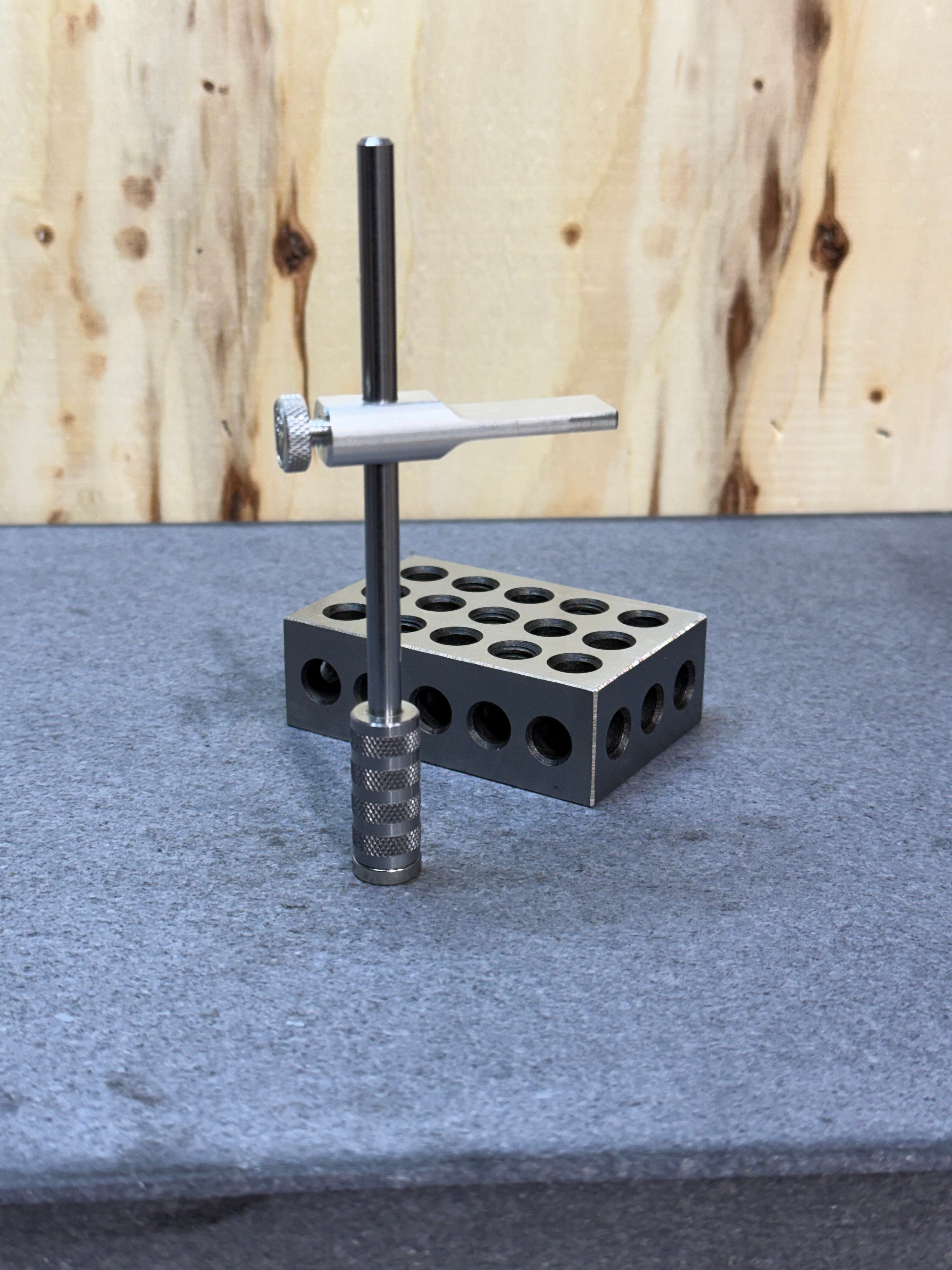 Long adjustable tool height setter - ø1/2" stem