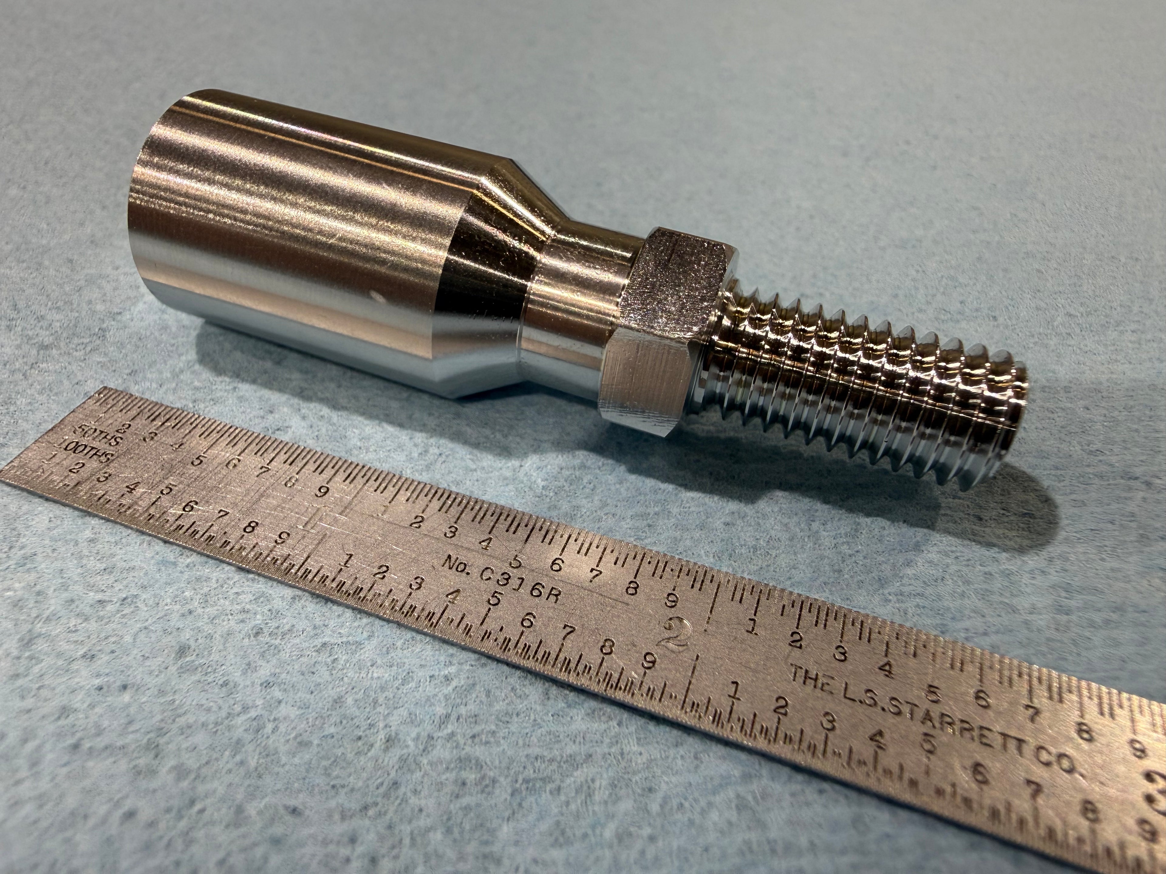 Sub-Spindle Ejector Pin – Solid Design - ø5/8" body - M10 x 1.5 thread