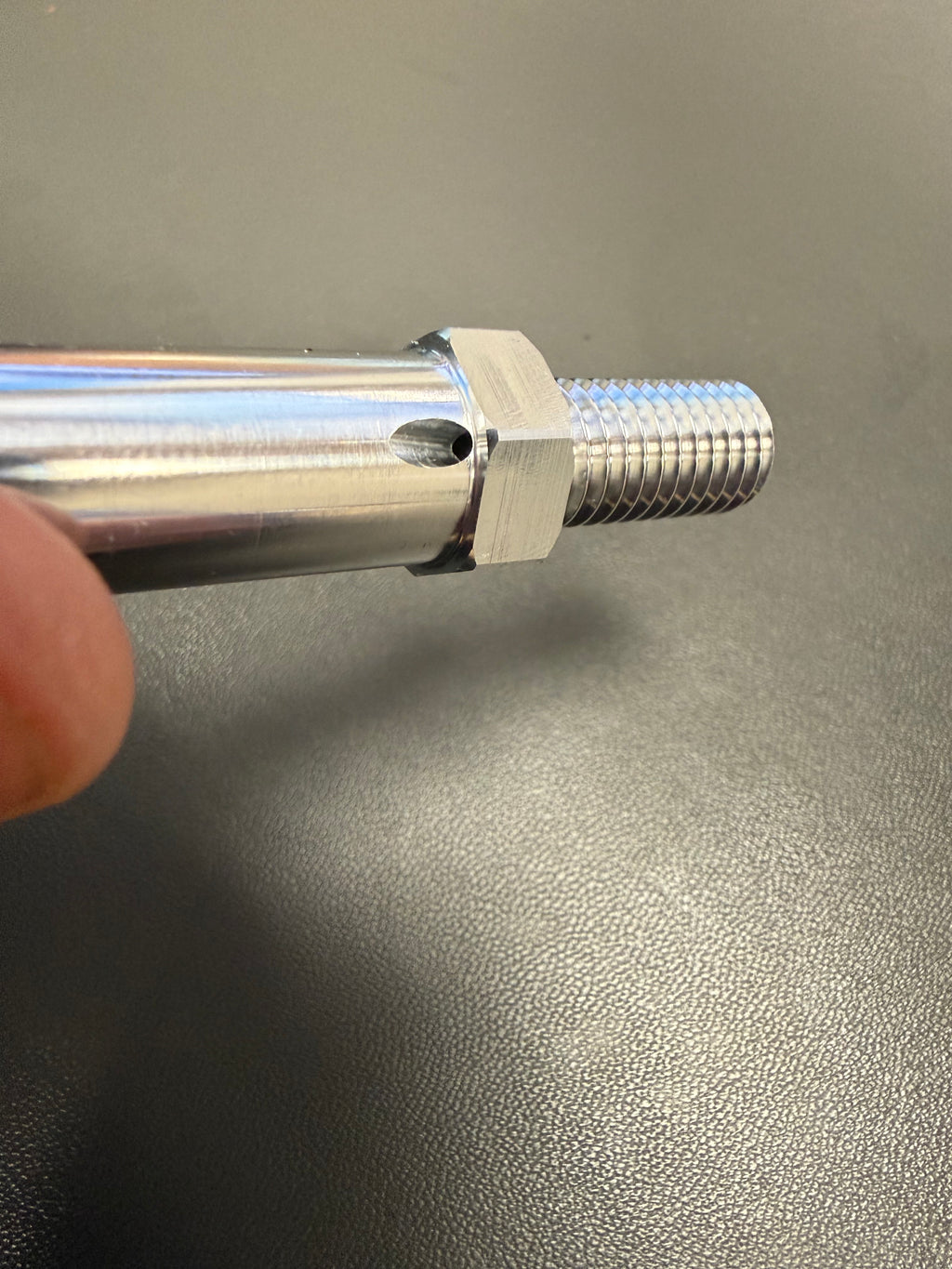Sub-Spindle Ejector Pin - Thru-Coolant Design - ø1/2" body - M10 x 1.5 thread