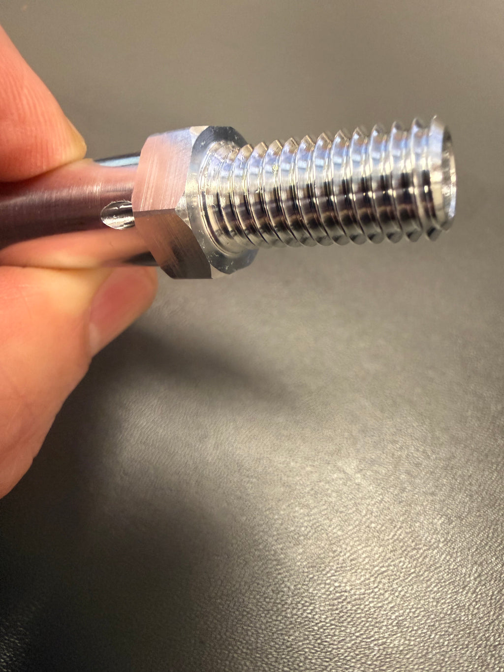 Sub-Spindle Ejector Pin - Thru-Coolant Design - ø1/2" body - M10 x 1.5 thread