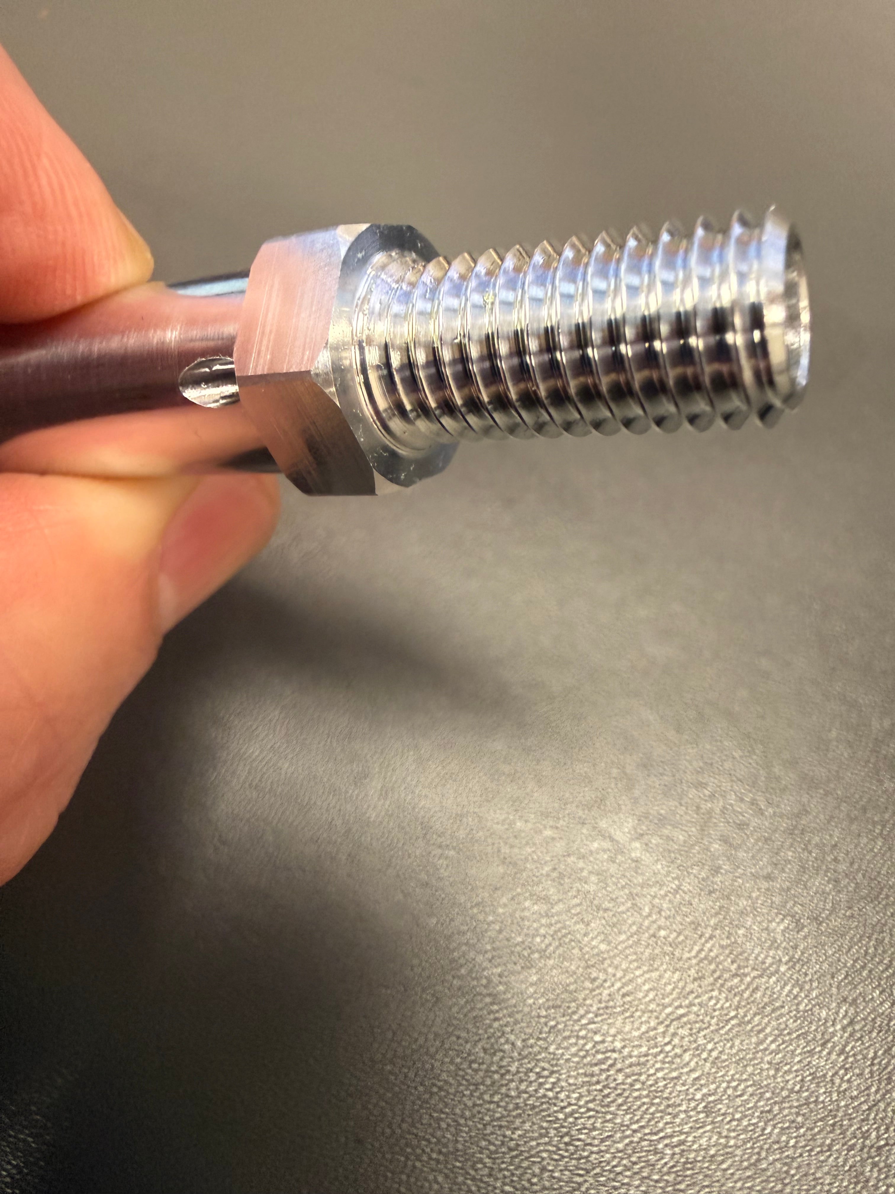 Sub-Spindle Ejector Pin - Thru-Coolant Design - ø1/2" body - M10 x 1.5 thread