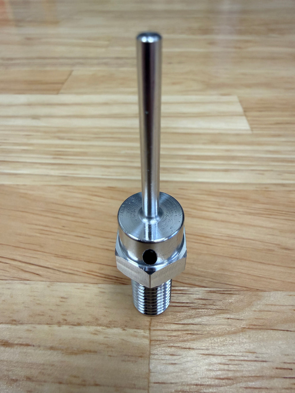 Sub-Spindle Ejector Pin - Thru-Coolant Design - ø1/8" body - M10 x 1.5 thread