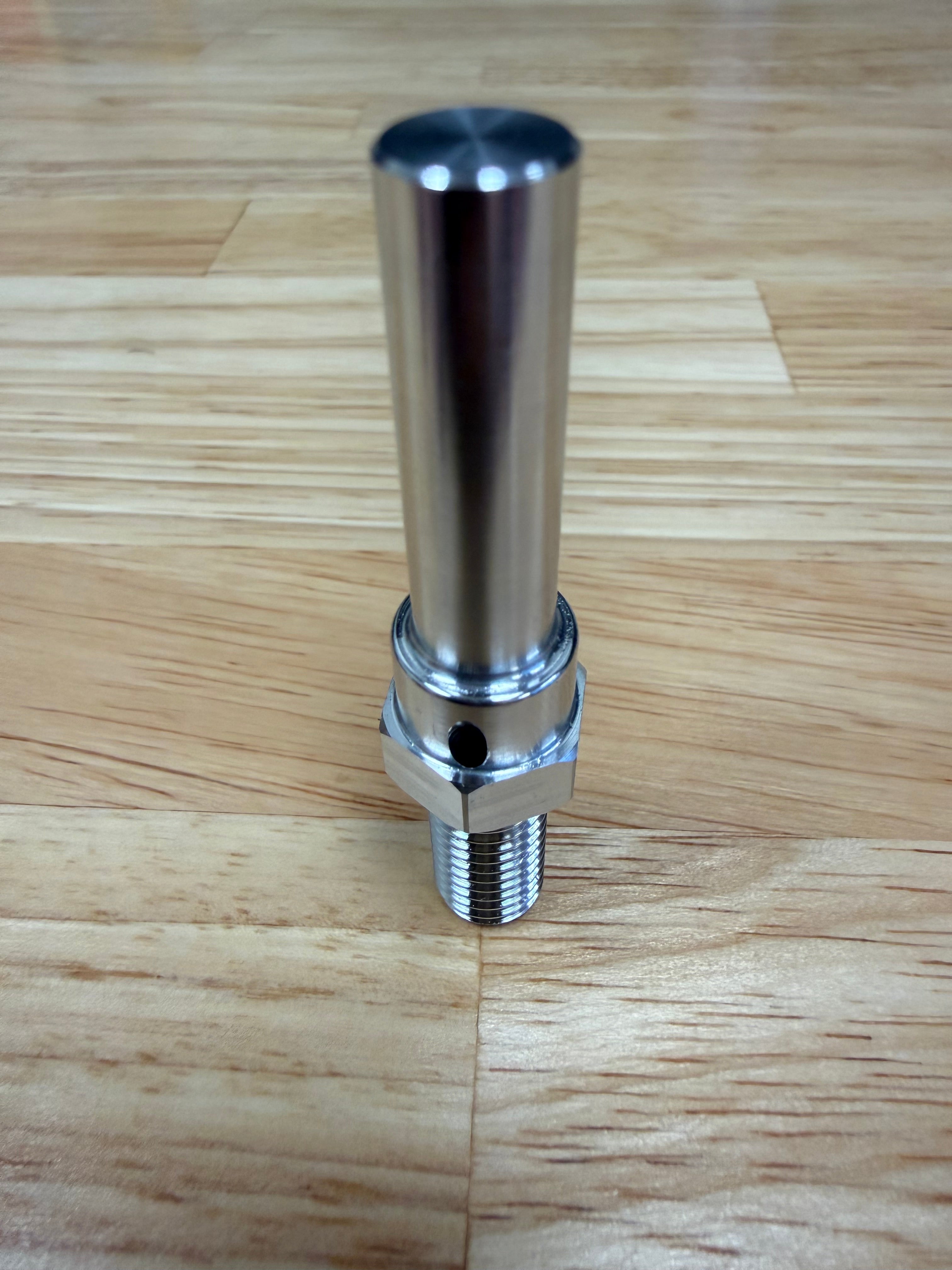 Sub-Spindle Ejector Pin - Thru-Coolant Design - ø3/8" body - M10 x 1.5 thread