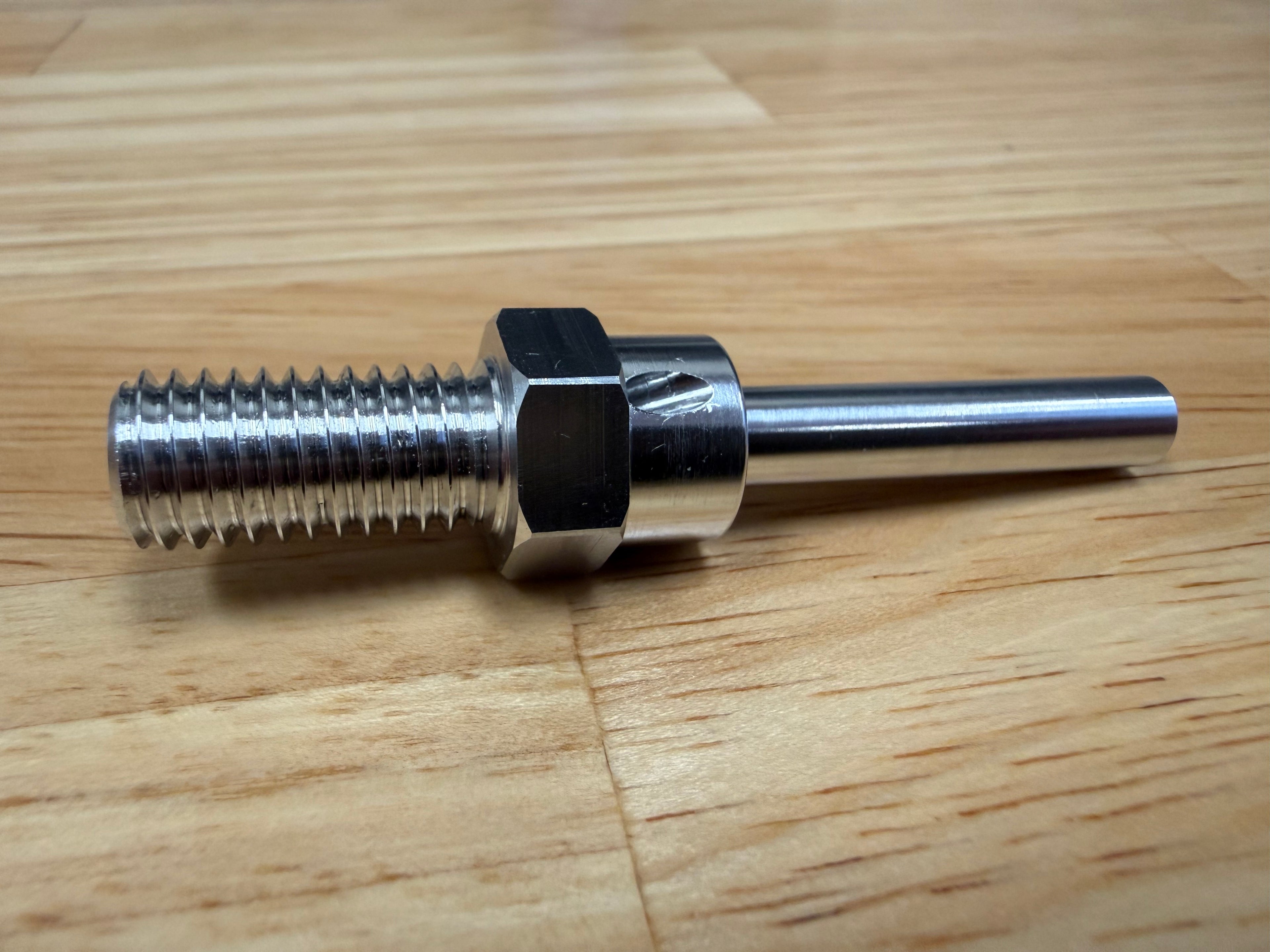 Sub-Spindle Ejector Pin - Thru-Coolant Design - ø1/4" body - M10 x 1.5 thread