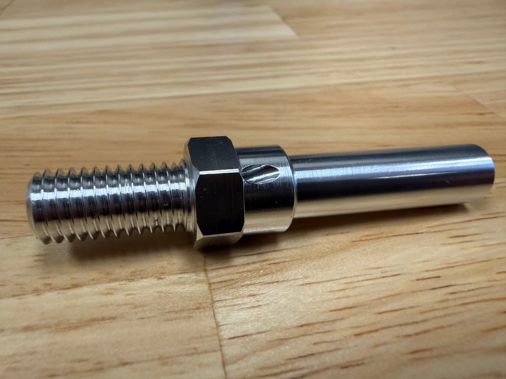 Sub-Spindle Ejector Pin - Thru-Coolant Design - ø3/8" body - M10 x 1.5 thread