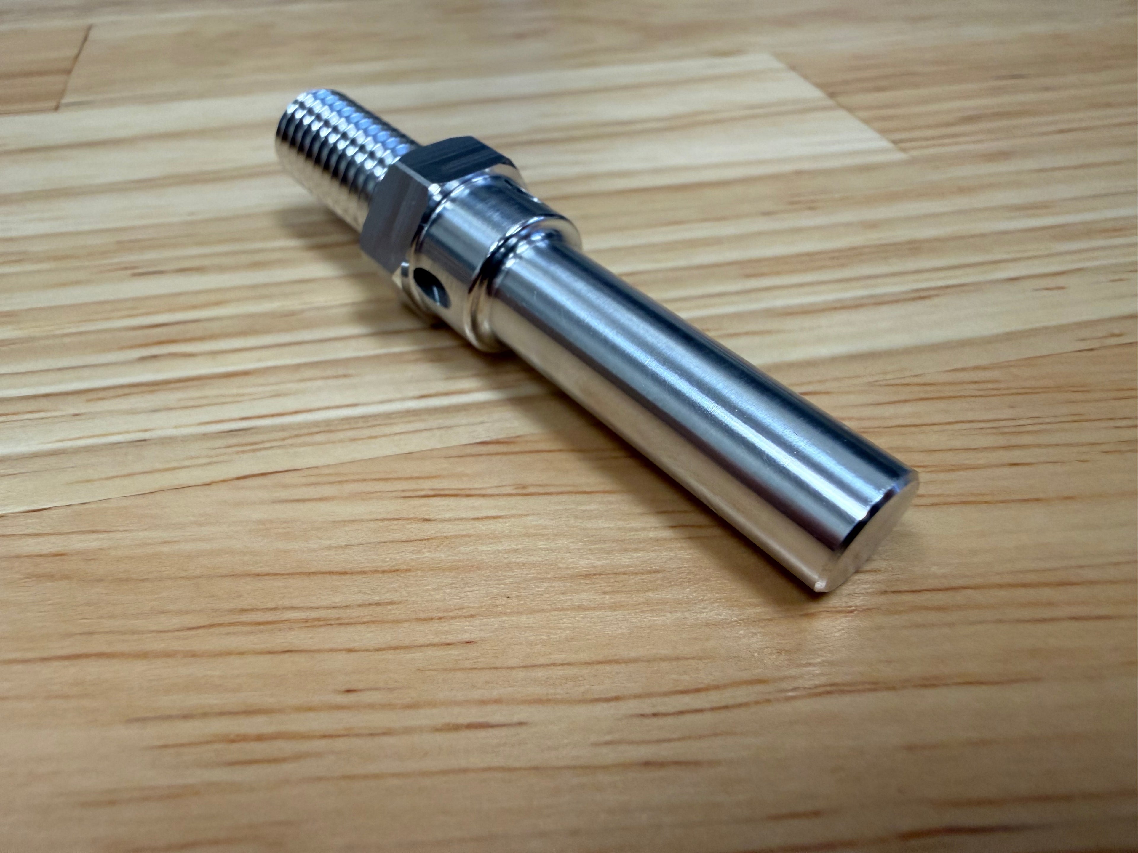 Sub-Spindle Ejector Pin - Thru-Coolant Design - ø3/8" body - M10 x 1.5 thread