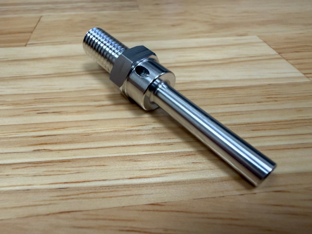 Sub-Spindle Ejector Pin - Thru-Coolant Design - ø1/4" body - M10 x 1.5 thread