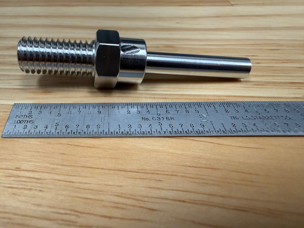 Sub-Spindle Ejector Pin - Thru-Coolant Design - ø1/4" body - M10 x 1.5 thread