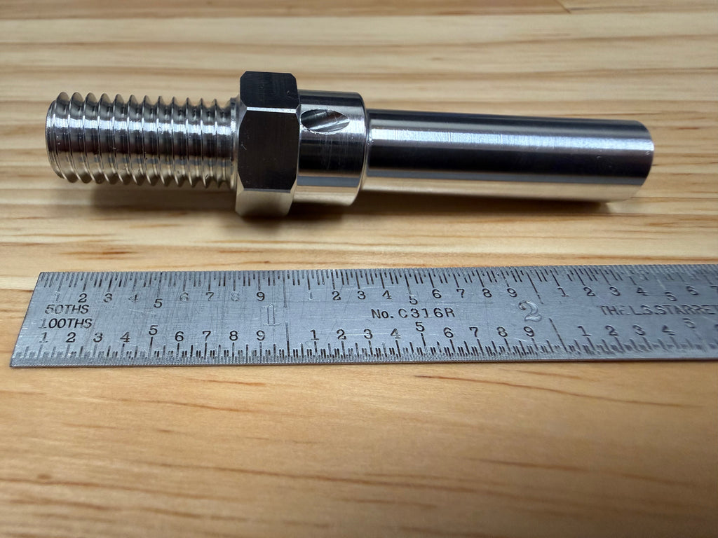 Sub-Spindle Ejector Pin - Thru-Coolant Design - ø3/8" body - M10 x 1.5 thread