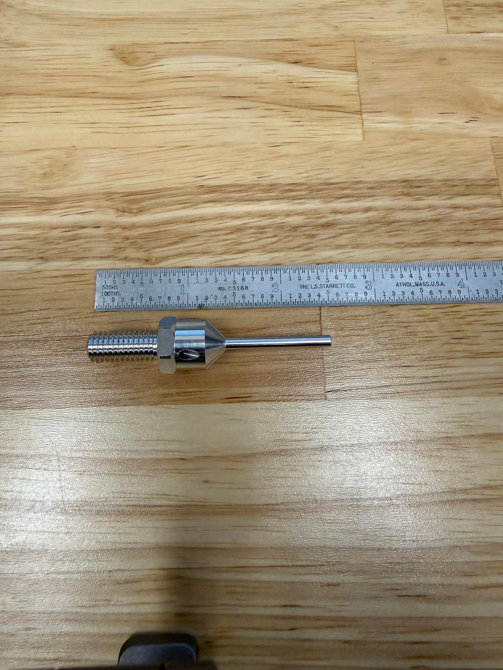 Sub-Spindle Ejector Pin - Thru-Coolant Design - ø1/8" body - M8 x 1.25 thread