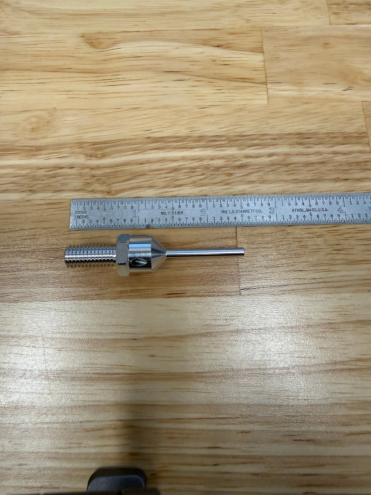 Sub-Spindle Ejector Pin - Thru-Coolant Design - ø1/8" body - M8 x 1.25 thread