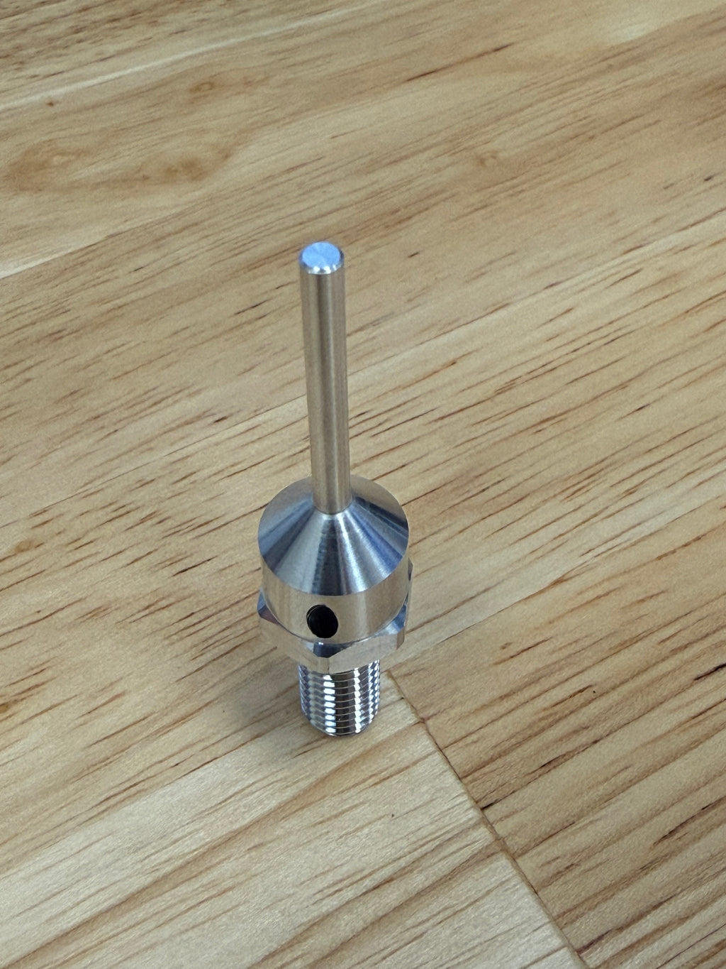 Sub-Spindle Ejector Pin - Thru-Coolant Design - ø1/8" body - M8 x 1.25 thread