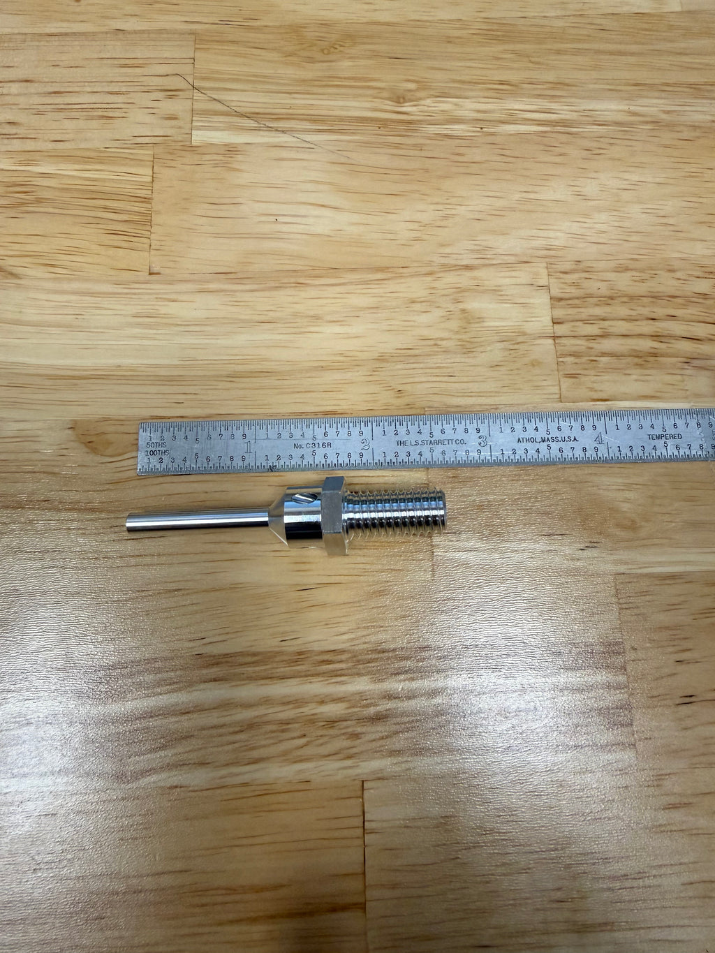 Sub-Spindle Ejector Pin - Thru-Coolant Design - ø3/16" body - M10 x 1.5 thread