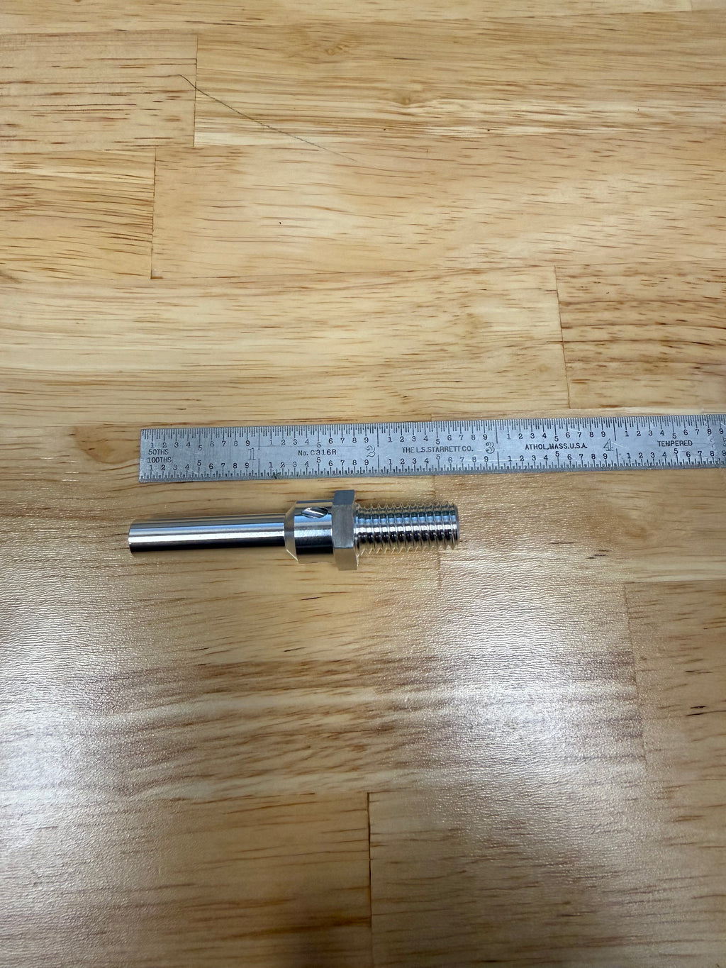 Sub-Spindle Ejector Pin - Thru-Coolant Design - ø5/16" body - M10 x 1.5 thread