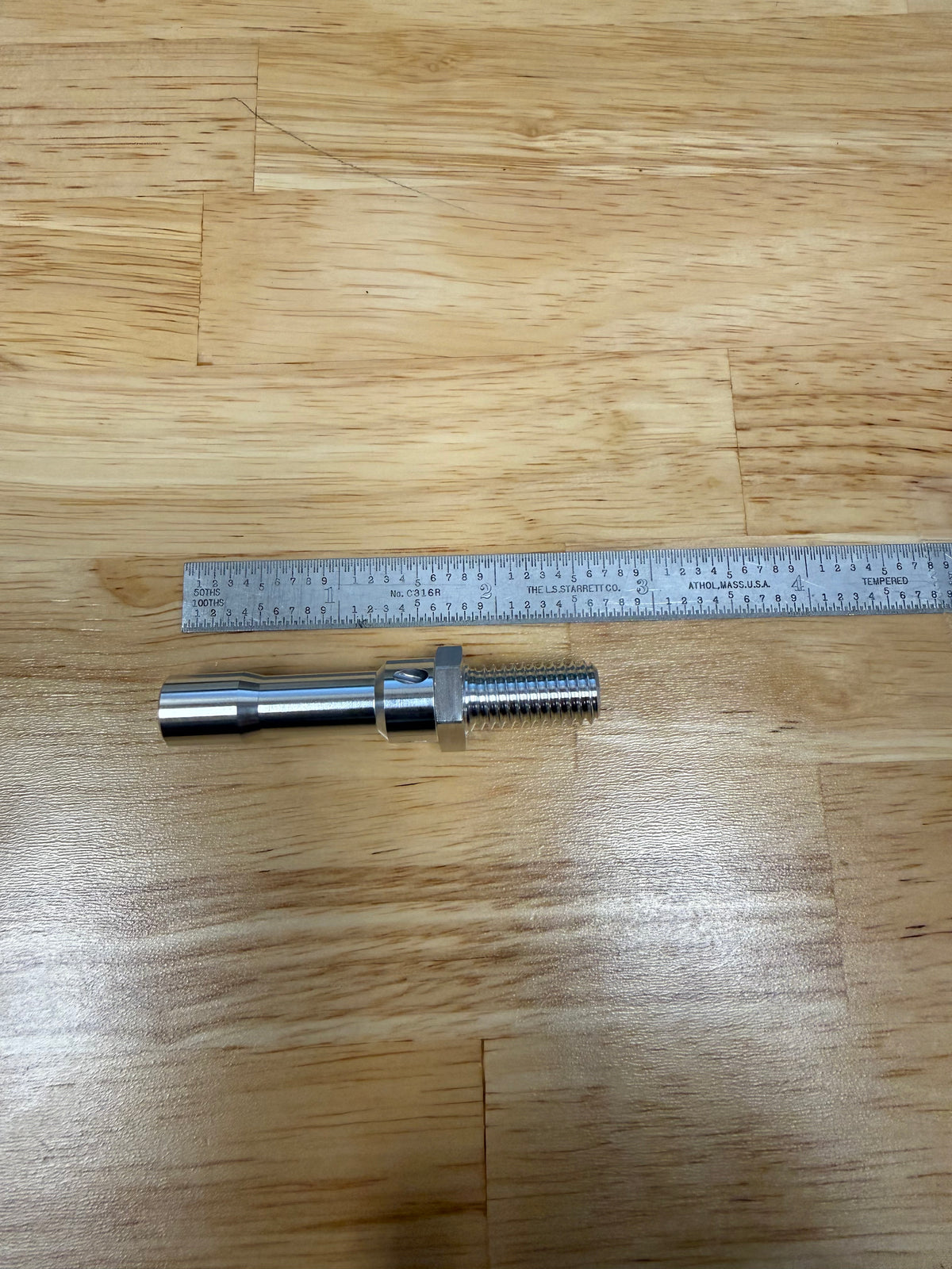 Sub-Spindle Ejector Pin - Thru-Coolant Design - ø7/16" body - M10 x 1.5 thread