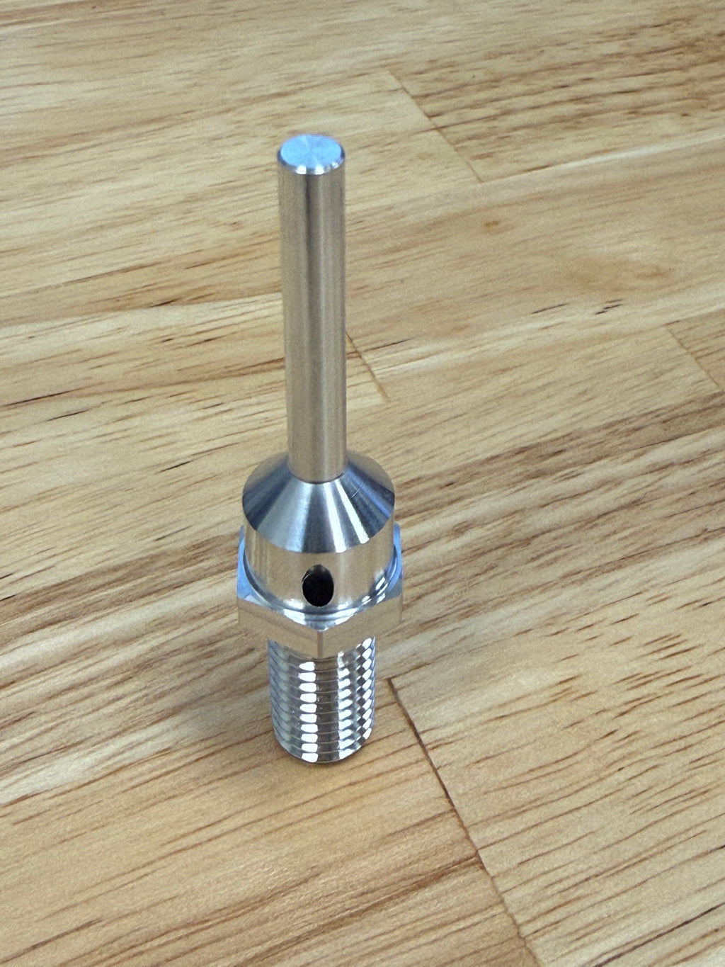 Sub-Spindle Ejector Pin - Thru-Coolant Design - ø3/16" body - M10 x 1.5 thread